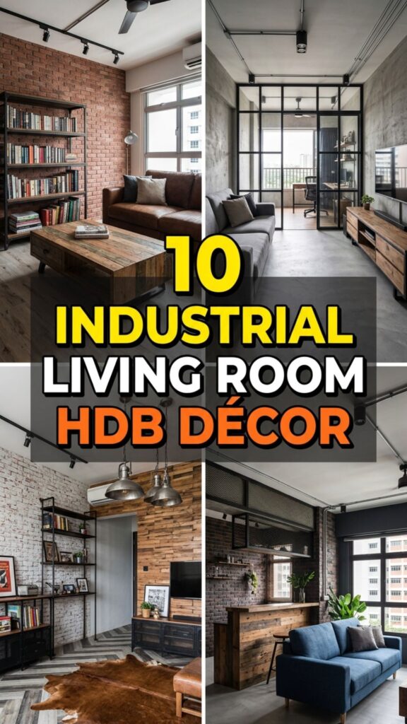 1. 10 Industrial Living Room Décor Ideas for a Chic HDB Makeover