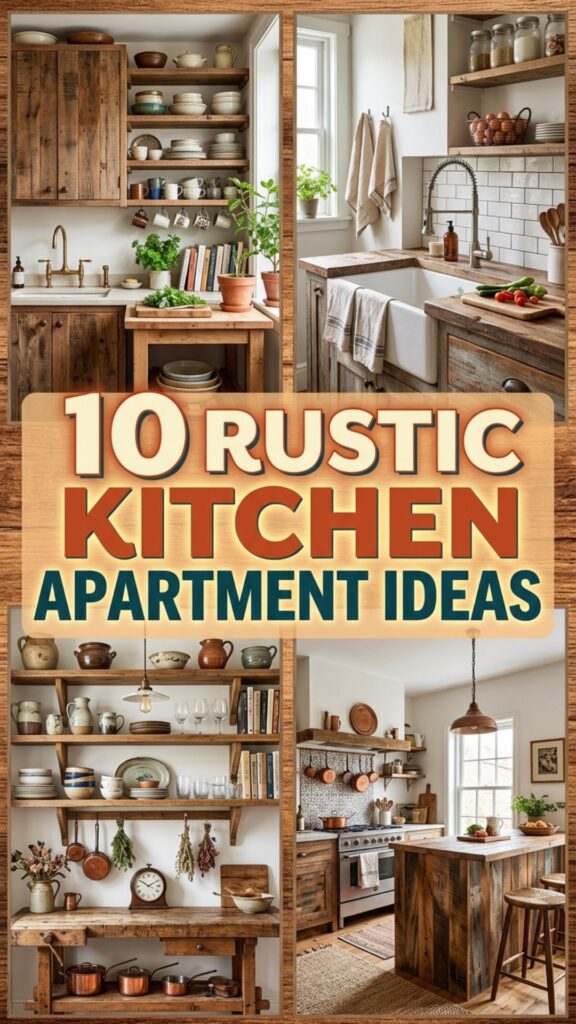 1. 10 Rustic Kitchen Apartment Ideas to Add Warmth and Charm