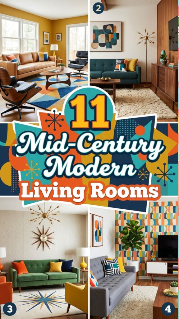 1. 11 Mid-Century Modern Living Room Interiors for Retro Lovers