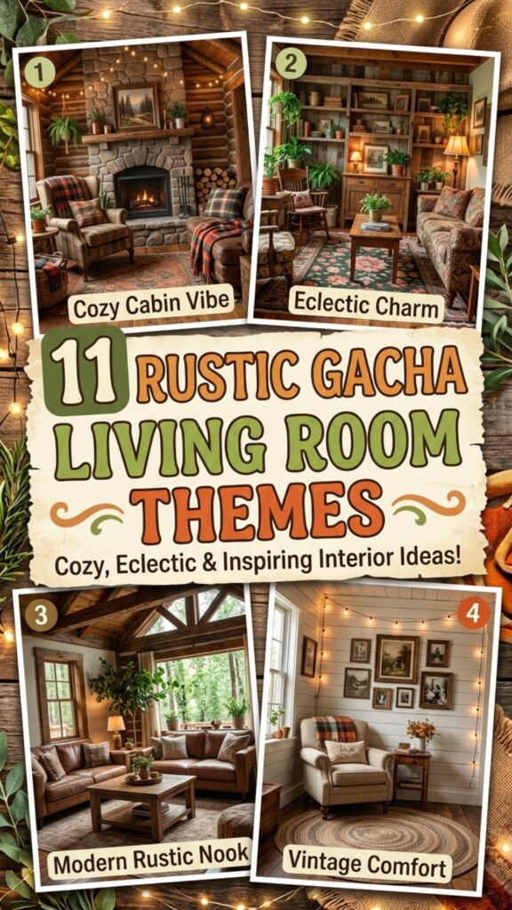 1. 11 Rustic Gacha Living Room Themes for a Cozy Vibe