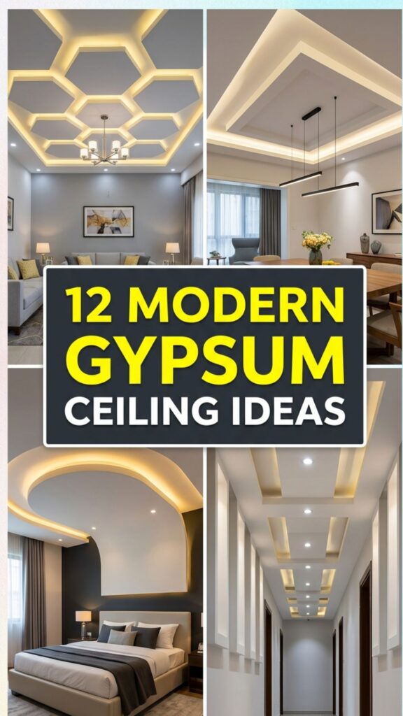 1. 12 Modern Gypsum Ceiling Ideas for a Sleek Living Room Look