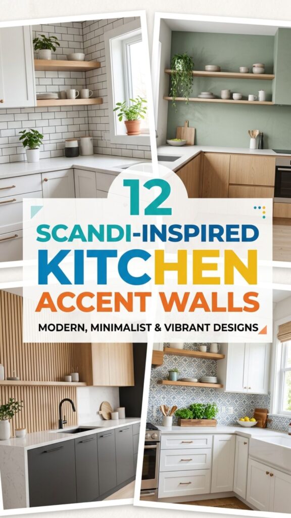 1. 12 Scandi-Inspired Kitchen Accent Walls for Minimalist Elegance