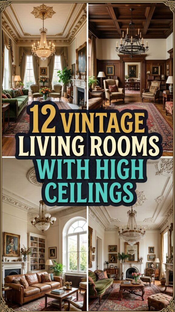 1. 12 Vintage-Inspired Living Rooms Perfect for High Ceilings
