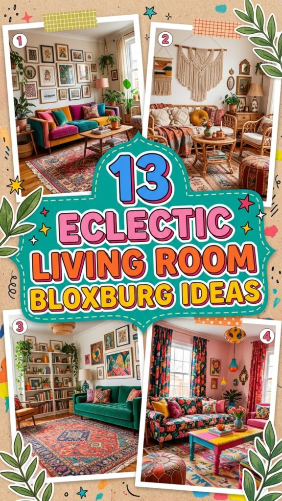 1. 13 Eclectic Living Room Ideas to Showcase Your Style in Bloxburg