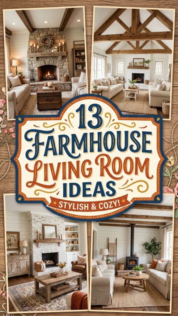 1. 13 Farmhouse Living Room House Ideas for a Country Chic Vibe