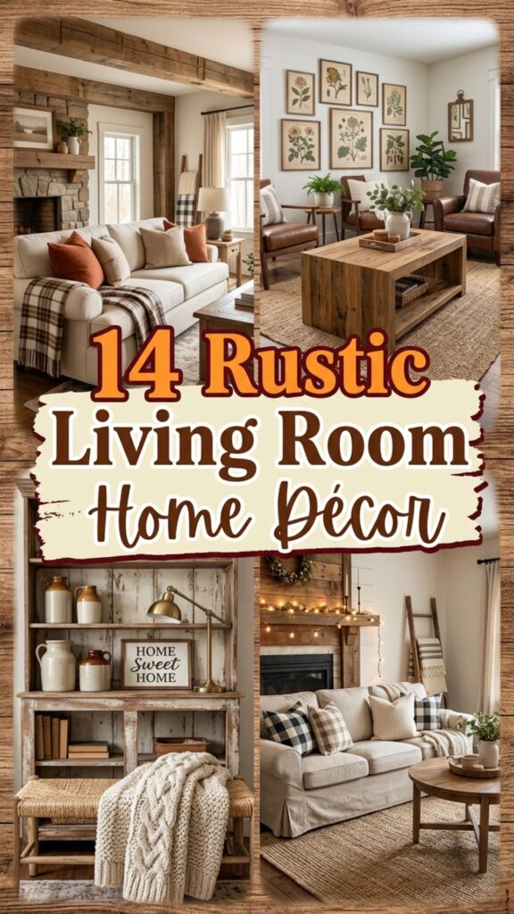 1. 14 Rustic Living Room Home Décor Ideas for a Cozy Retreat