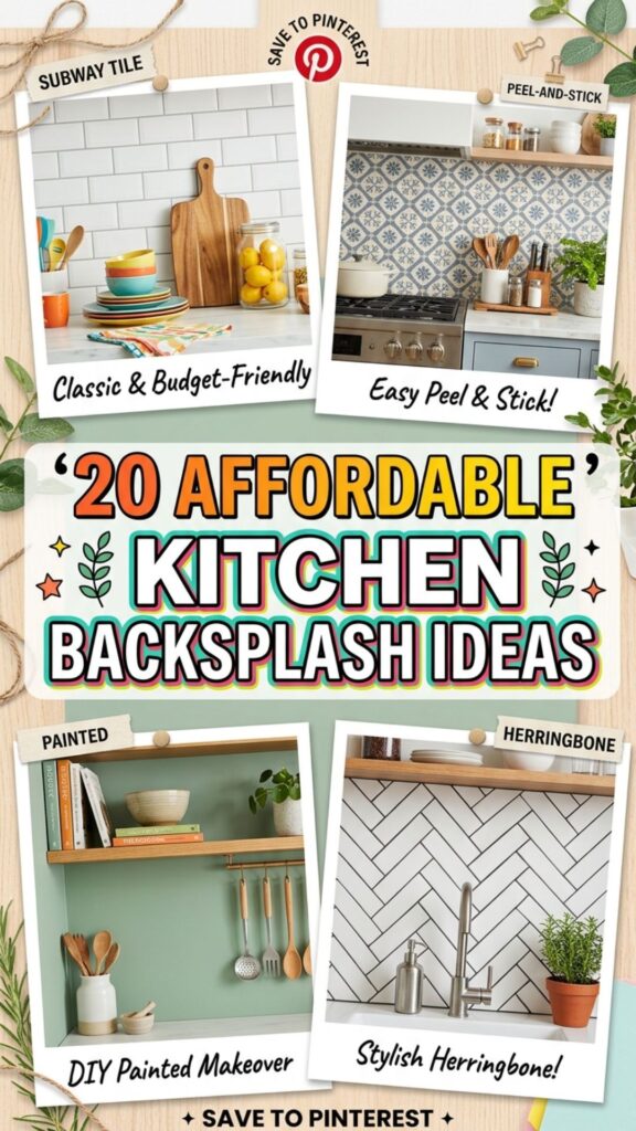 1. 20 Affordable Kitchen Backsplash Options for Every Budget