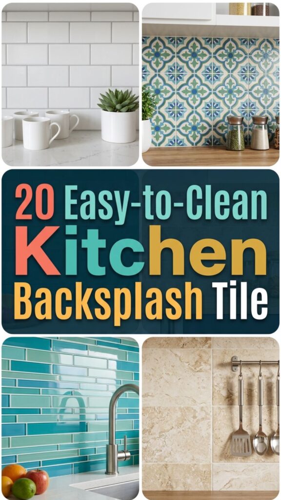 1. 20 Easy-to-Clean Kitchen Backsplash Tile Options for Busy Homes