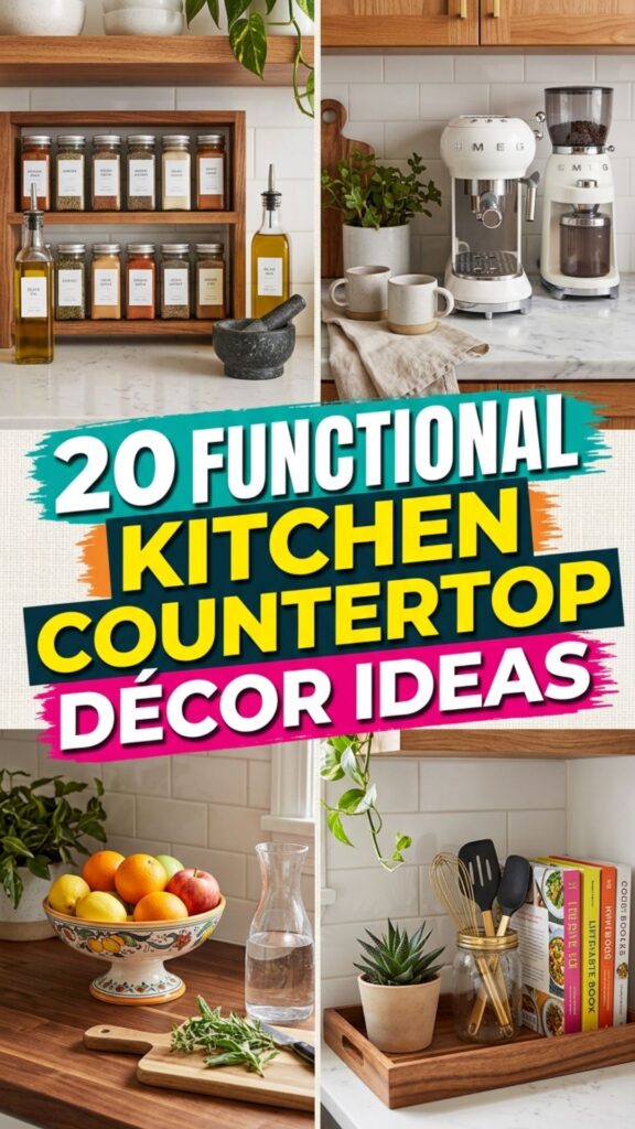 1. 20 Functional Yet Beautiful Kitchen Countertop Décor Ideas