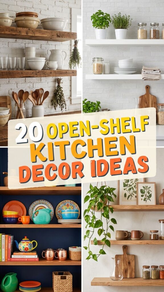 1. 20 Open-Shelf Kitchen Decor Ideas for a Modern Touch