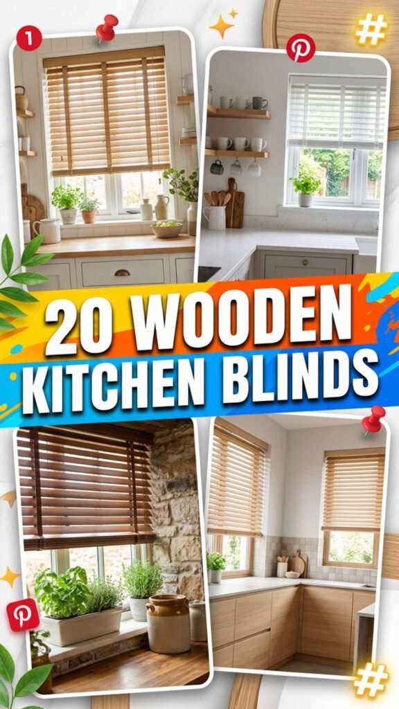 1. 20 Wooden Kitchen Blinds for a Rustic Touch