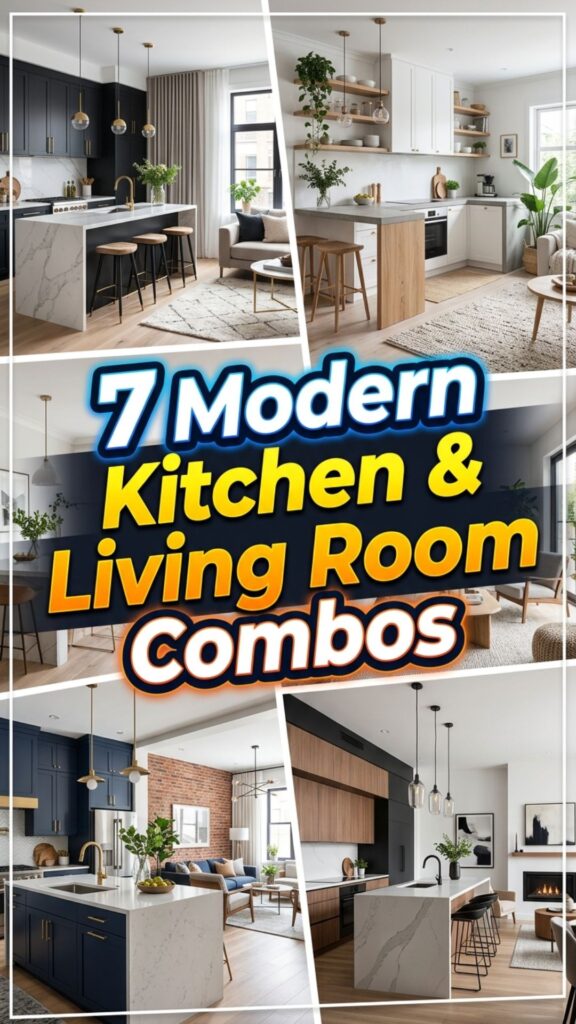 1. 7 Modern Kitchen and Living Room Combos for a Sleek Open-Concept Look