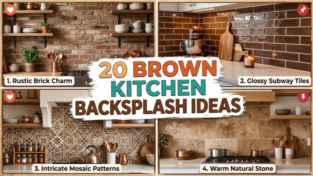 20 Gorgeous Kitchen Backsplash Ideas for Brown Cabinets