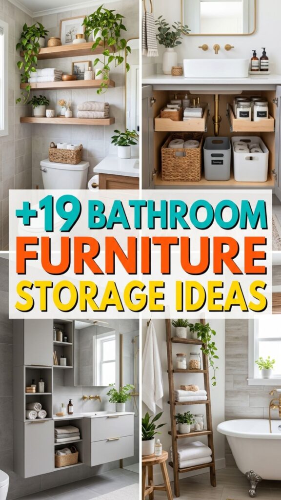 1 19 Bathroom Furniture Storage Ideas to Reduce Clutter