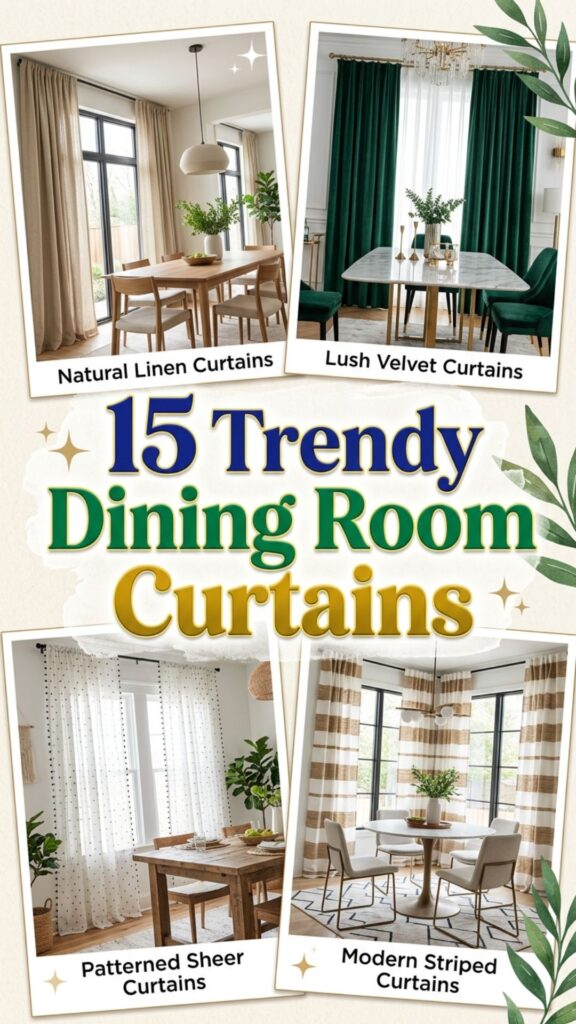 1. 15 Trendy Dining Room Curtains You’ll Want This Year