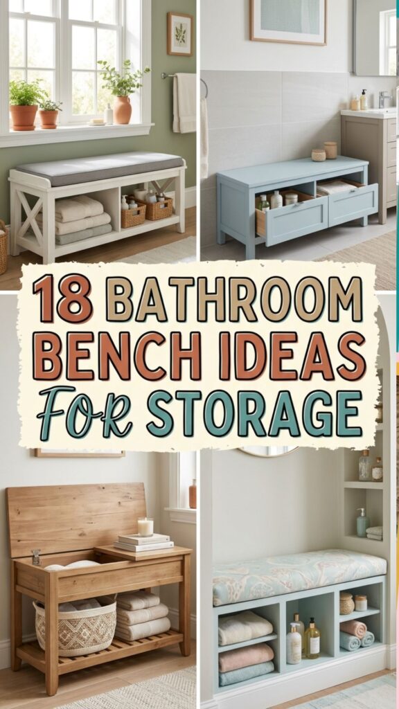 1. 18 Bathroom Bench Ideas That Add Comfort and Storage