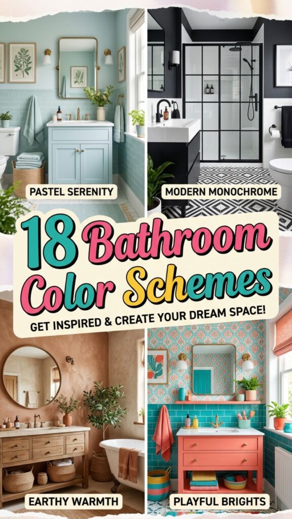 1. 18 Bathroom Color Schemes That Work With White Tiles