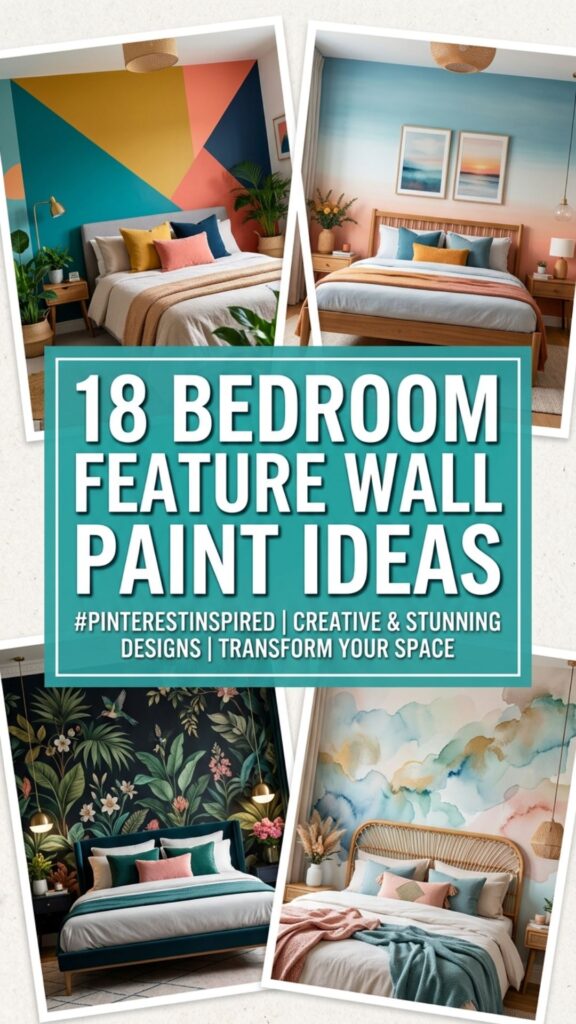 1. 18 Bedroom Feature Wall Paint Ideas for a Fresh New Look