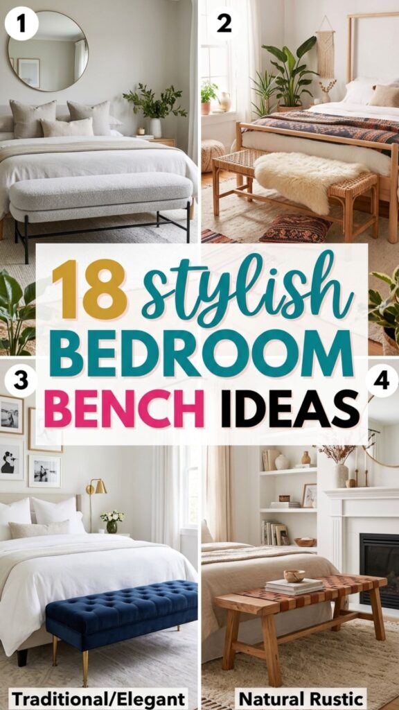 1. 18 Stylish Bedroom Bench Ideas for Small and Large Rooms