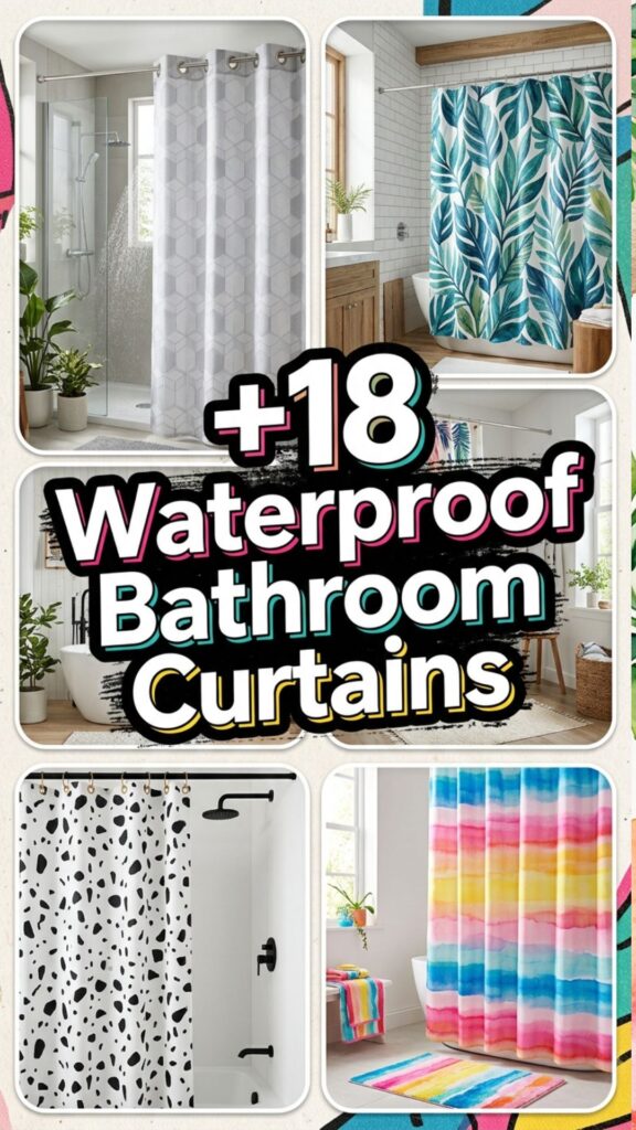1. 18 Waterproof Bathroom Curtains That Are Easy to Maintain