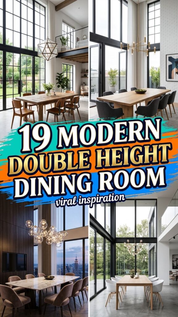 1. 19 Modern Double Height Dining Room Designs You’ll Love