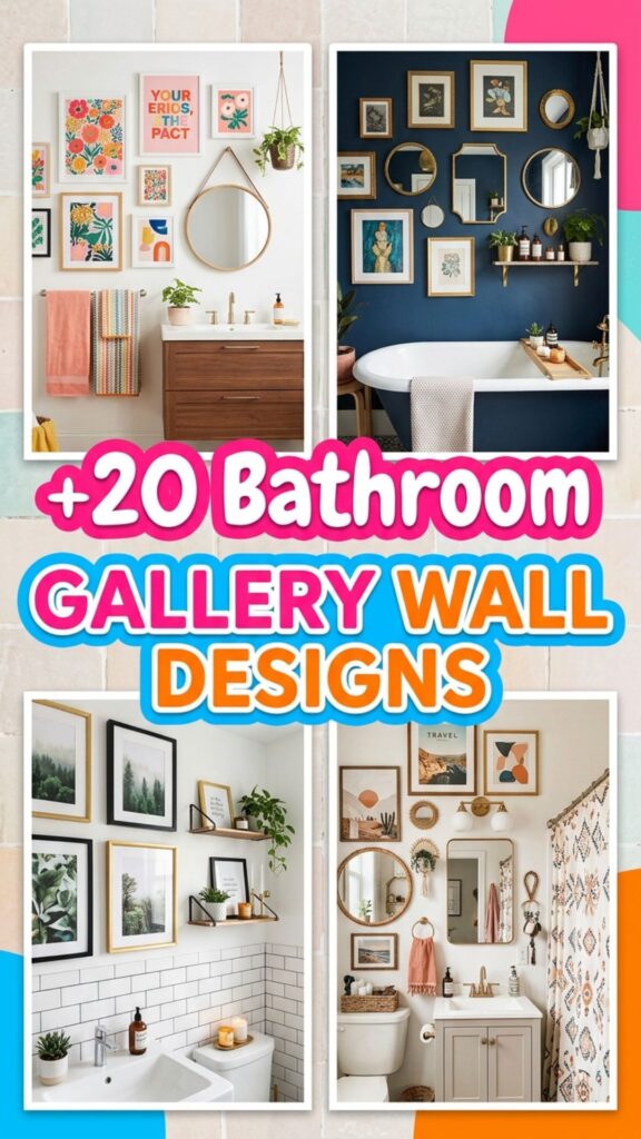 1. 20 Bathroom Gallery Wall Designs That Look Expensive