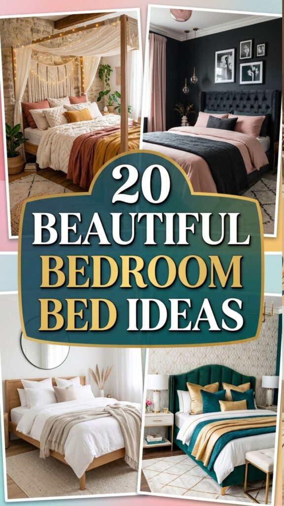 1. 20 Beautiful Bedroom Bed Ideas for a Cozy Home