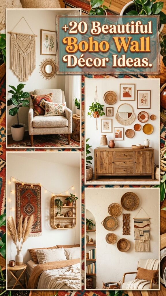 1. 20 Beautiful Boho Wall Décor Ideas for a Cozy Entryway