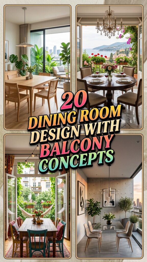 1. 20 Beautiful Dining Room Design With Balcony Concepts