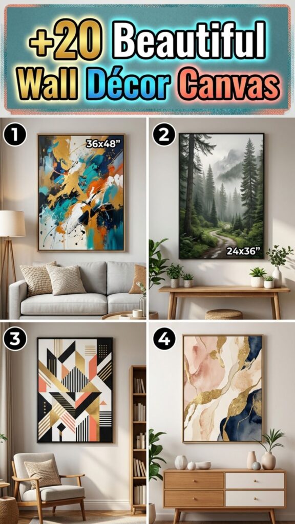 1. 20 Beautiful Wall Décor Canvas Designs for Every Home Style