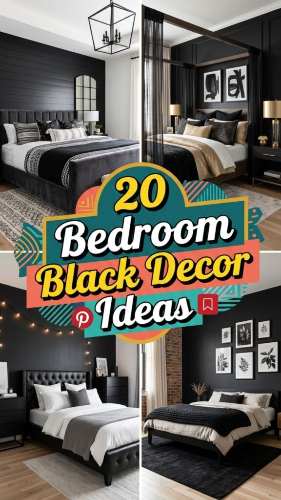 1. 20 Bedroom Black Decor Ideas That Feel Modern and Elegant