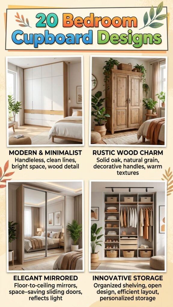 1. 20 Bedroom Cupboard Designs Perfect for Small Rooms