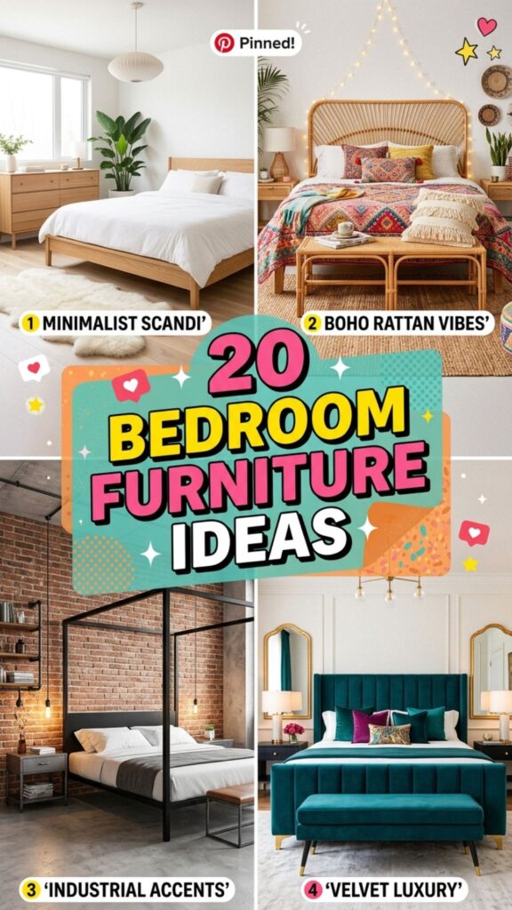 1. 20 Bedroom Furniture Ideas for a Cozy, Clutter-Free Space