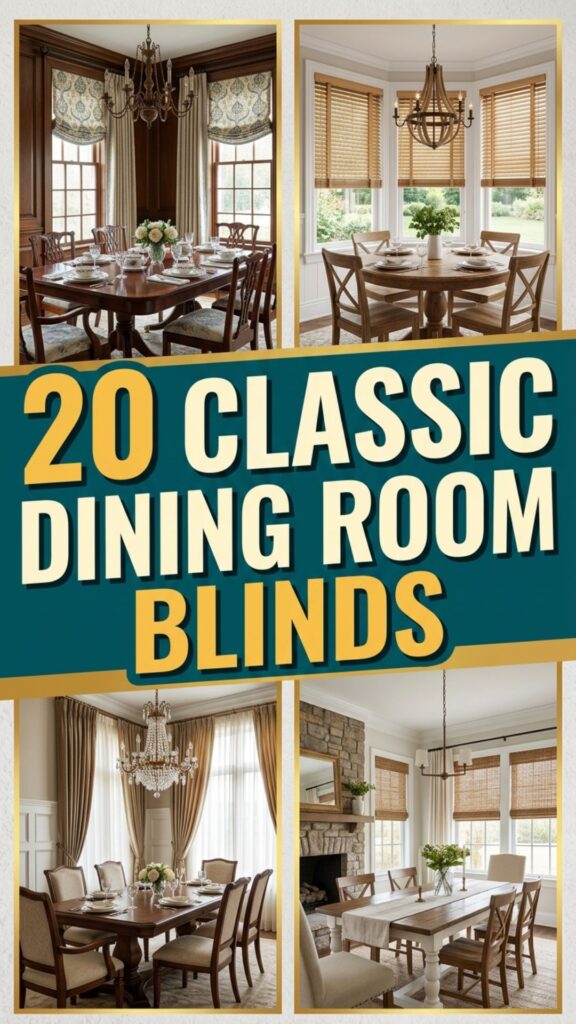 1. 20 Classic and Contemporary Dining Room Blinds to Consider