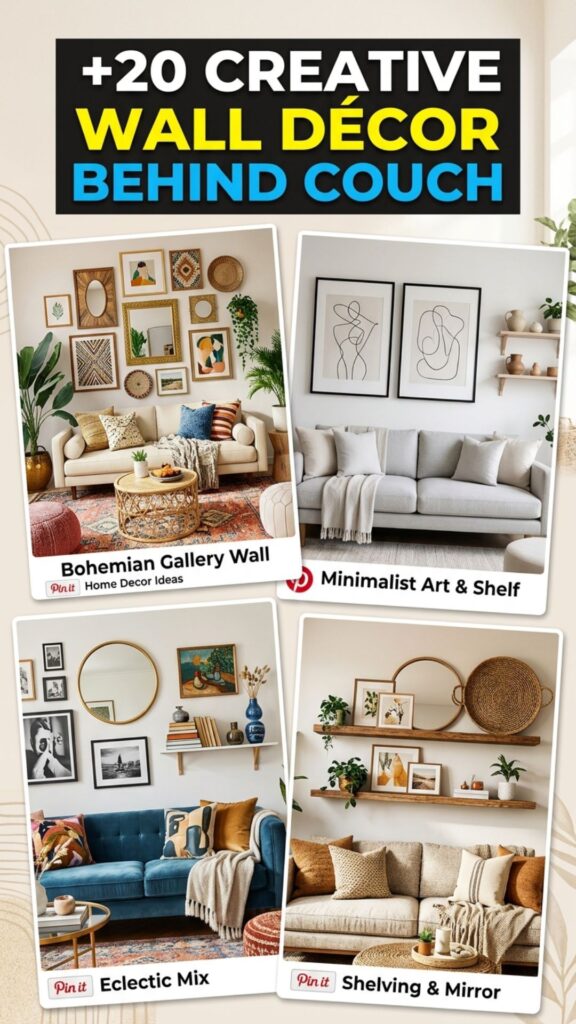 1. 20 Creative Wall Décor Behind Couch Ideas for Any Home