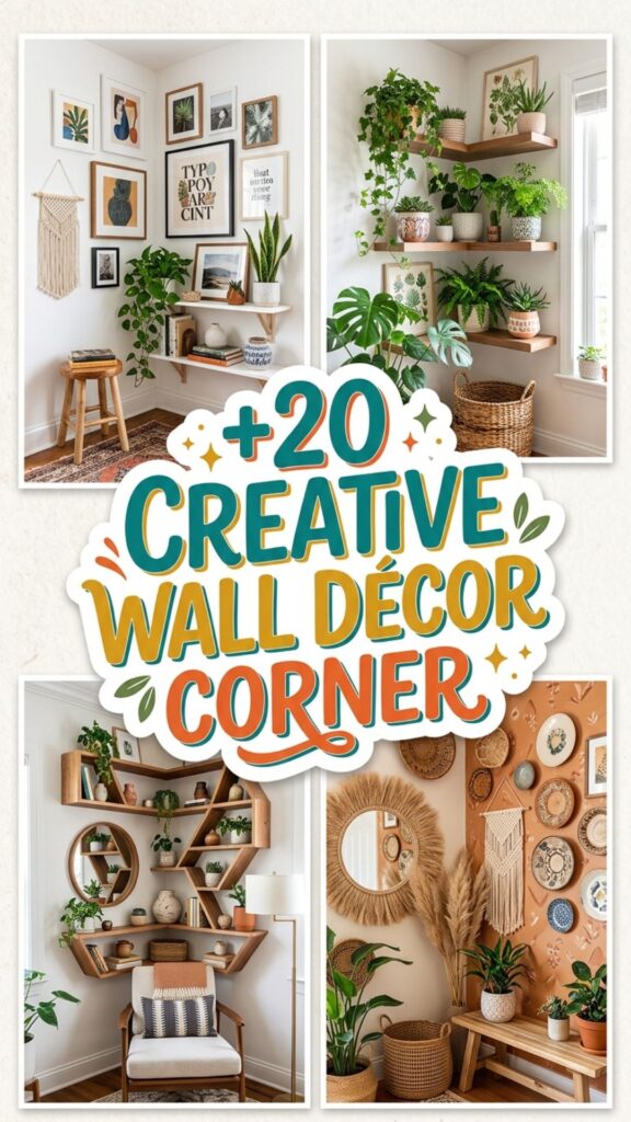 1. 20 Creative Wall Décor Corner Designs for Small Rooms