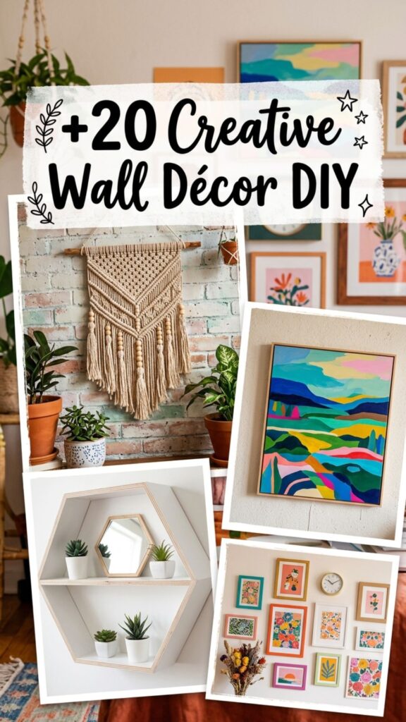 1. 20 Creative Wall Décor DIY Ideas You Can Make at Home