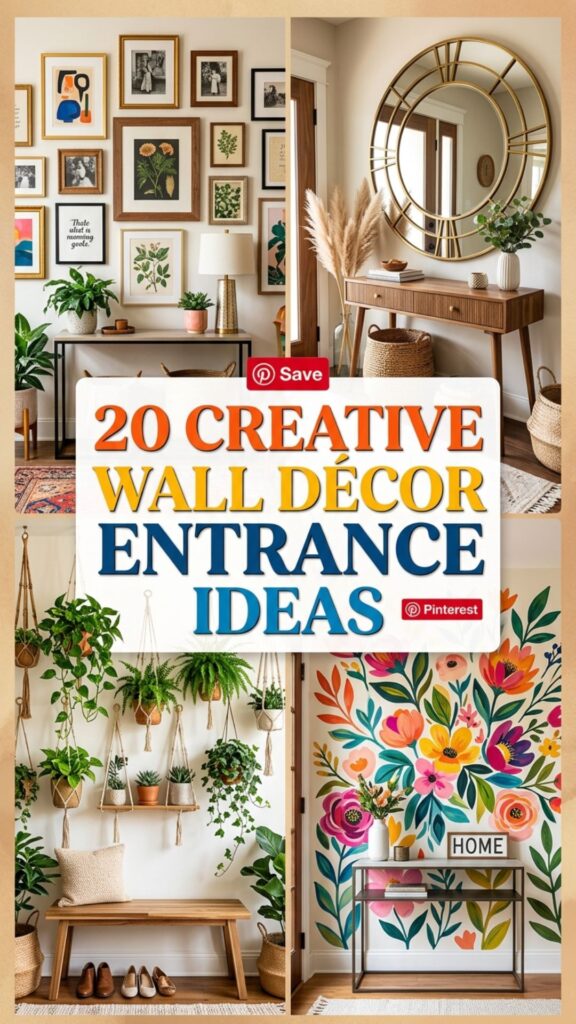 1. 20 Creative Wall Décor Entrance Ideas to Upgrade Your Entryway