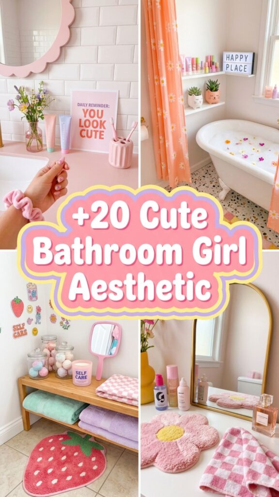 1. 20 Cute Bathroom Girl Aesthetic Ideas for Small Spaces