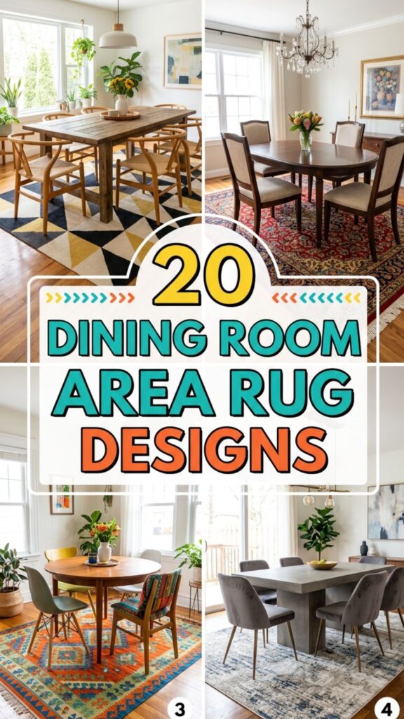 1. 20 Dining Room Area Rug Designs That Instantly Add Warmth