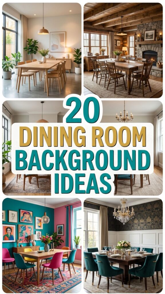 1. 20 Dining Room Background Ideas to Upgrade Your Space