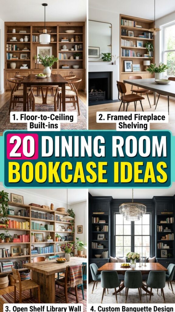 1. 20 Dining Room Bookcase Ideas That Add Style and Storage