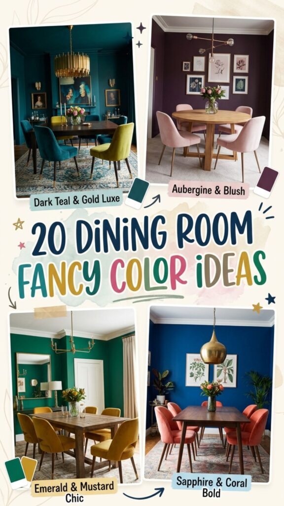 1. 20 Dining Room Fancy Color Ideas for an Elegant Interior