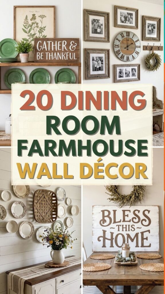 1. 20 Dining Room Farmhouse Wall Décor Ideas for a Cozy Home
