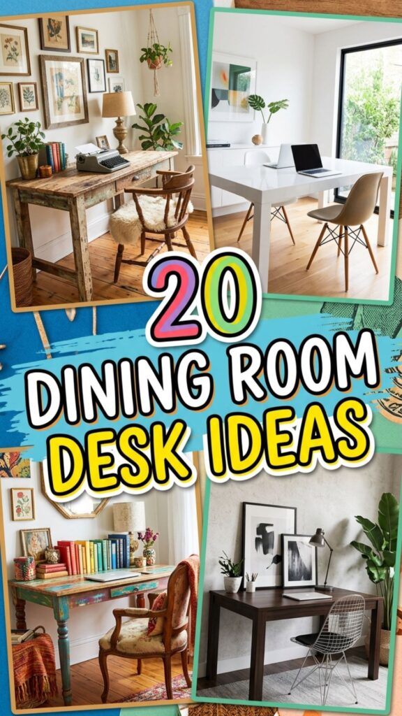 1. 20 Dinning Room Desk Ideas That Save Space