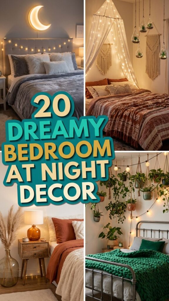1. 20 Dreamy Bedroom at Night Decor Ideas for a Calm Vibe