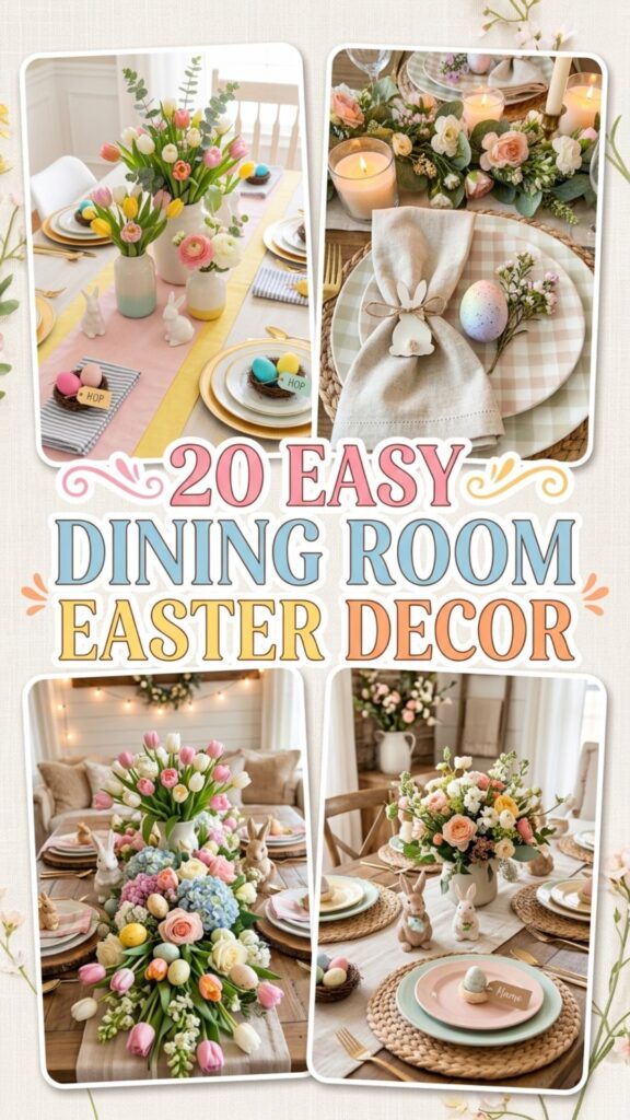 1. 20 Easy Dining Room Easter Decor Ideas to Brighten Your Home