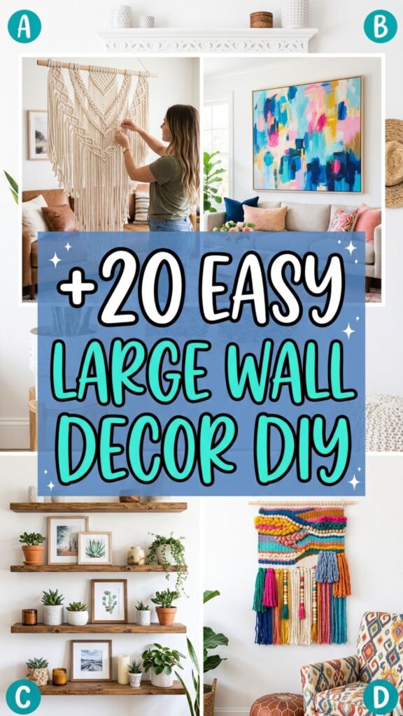 1. 20 Easy Large Wall Decor Ideas DIY for Any Room