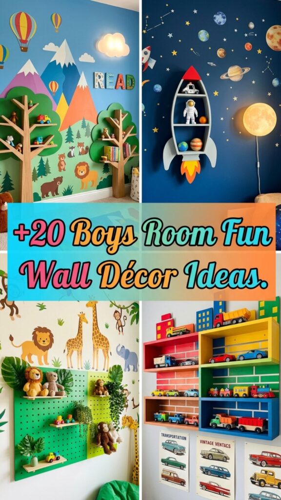 1. 20 Fun Wall Décor Ideas to Upgrade a Boys Room