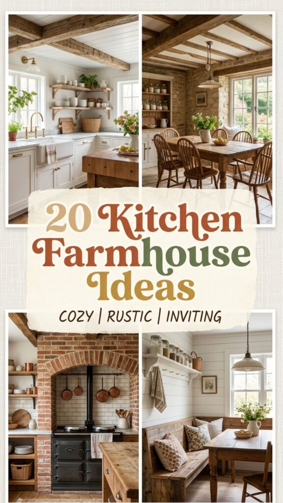 1. 20 Kitchen Farmhouse Ideas to Create a Warm and Cozy Home